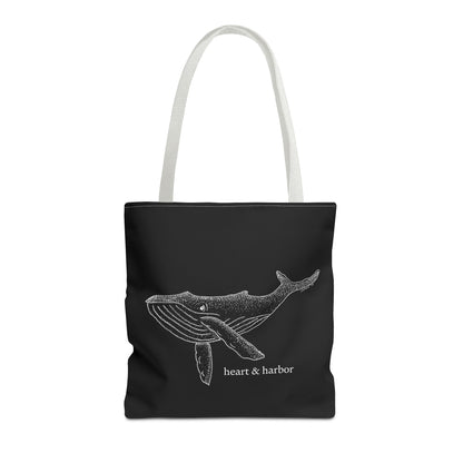 Whale Tote Bag - Black