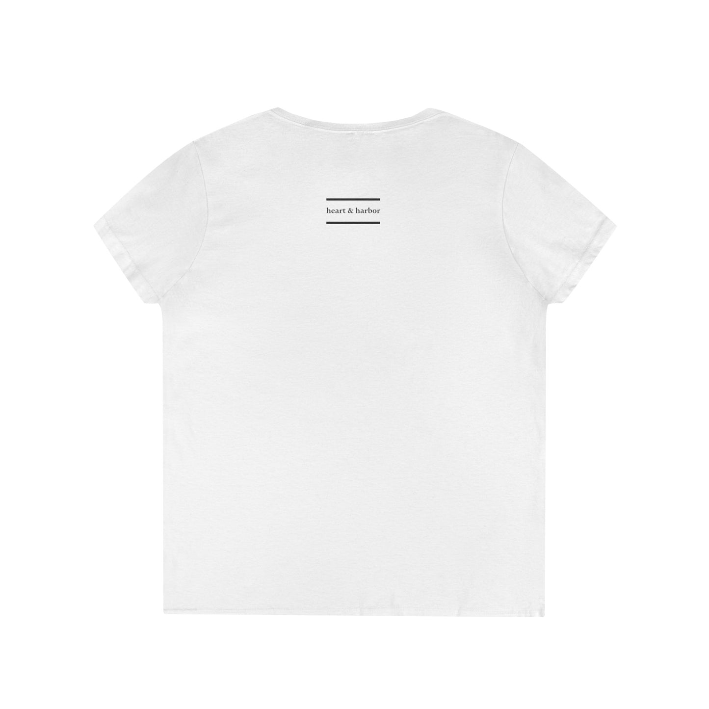 Whale Ladies V-Neck T-Shirt - Black Ink