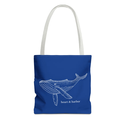 Whale Tote Bag - Navy
