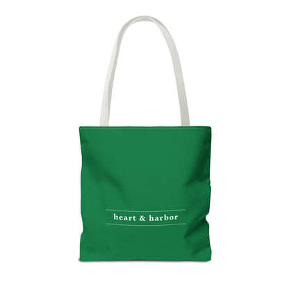 Whale Tote Bag - Dark Green