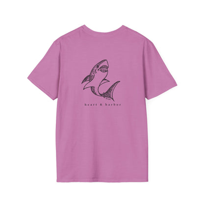 Shark T-Shirt | Back Design | Hand-Drawn | Multiple Colors