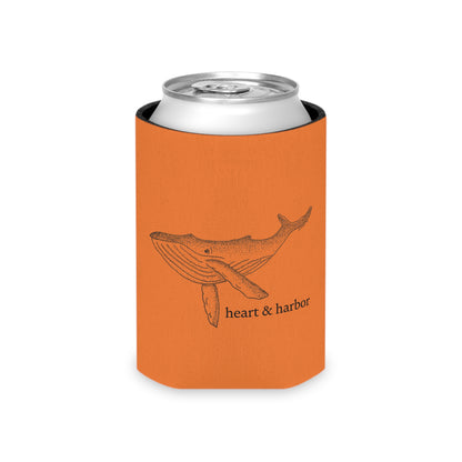 heart & harbor whale art can cooler
