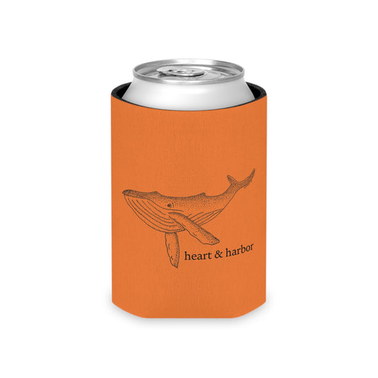 heart & harbor whale art can cooler