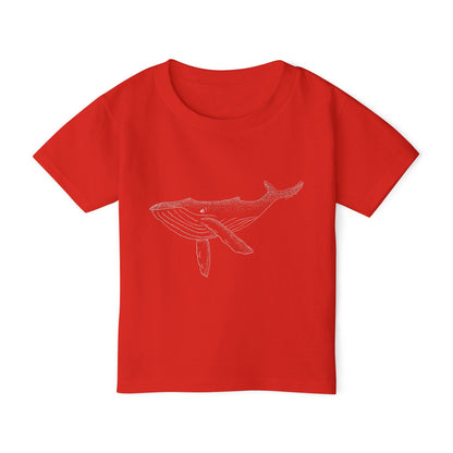 Cute Whale Design Toddler T-shirt in White Print