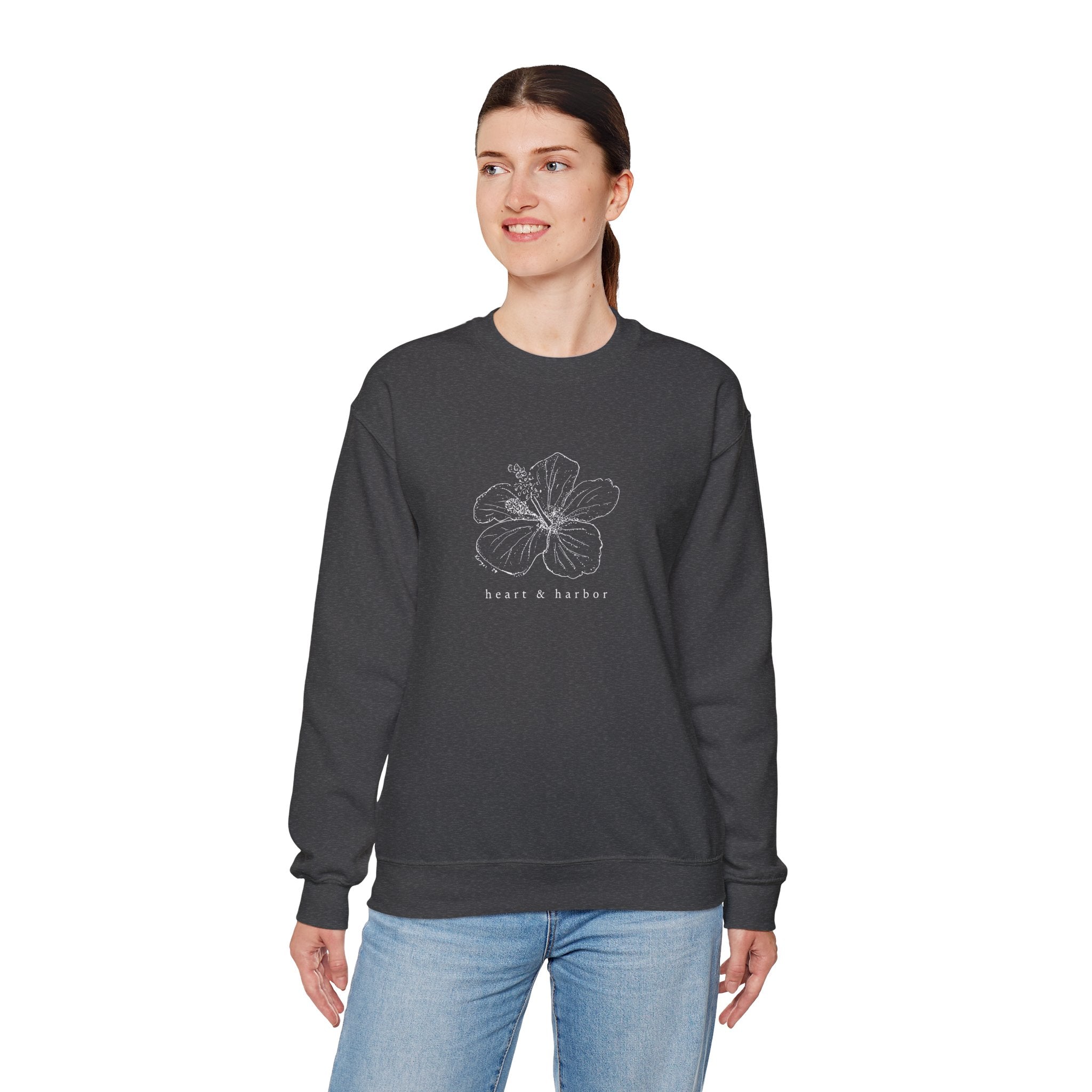Hibiscus Bloom - Crewneck Fleece
