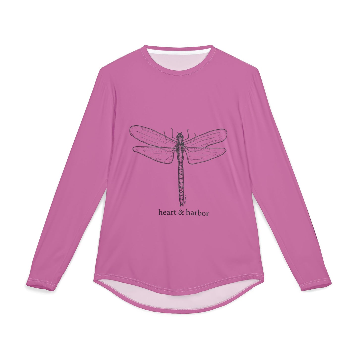 UV Protection Long Sleeve Shirt - Dragonfly Print - Pink