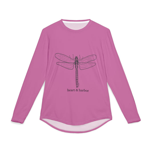 UV Protection Long Sleeve Shirt - Dragonfly Print - Pink