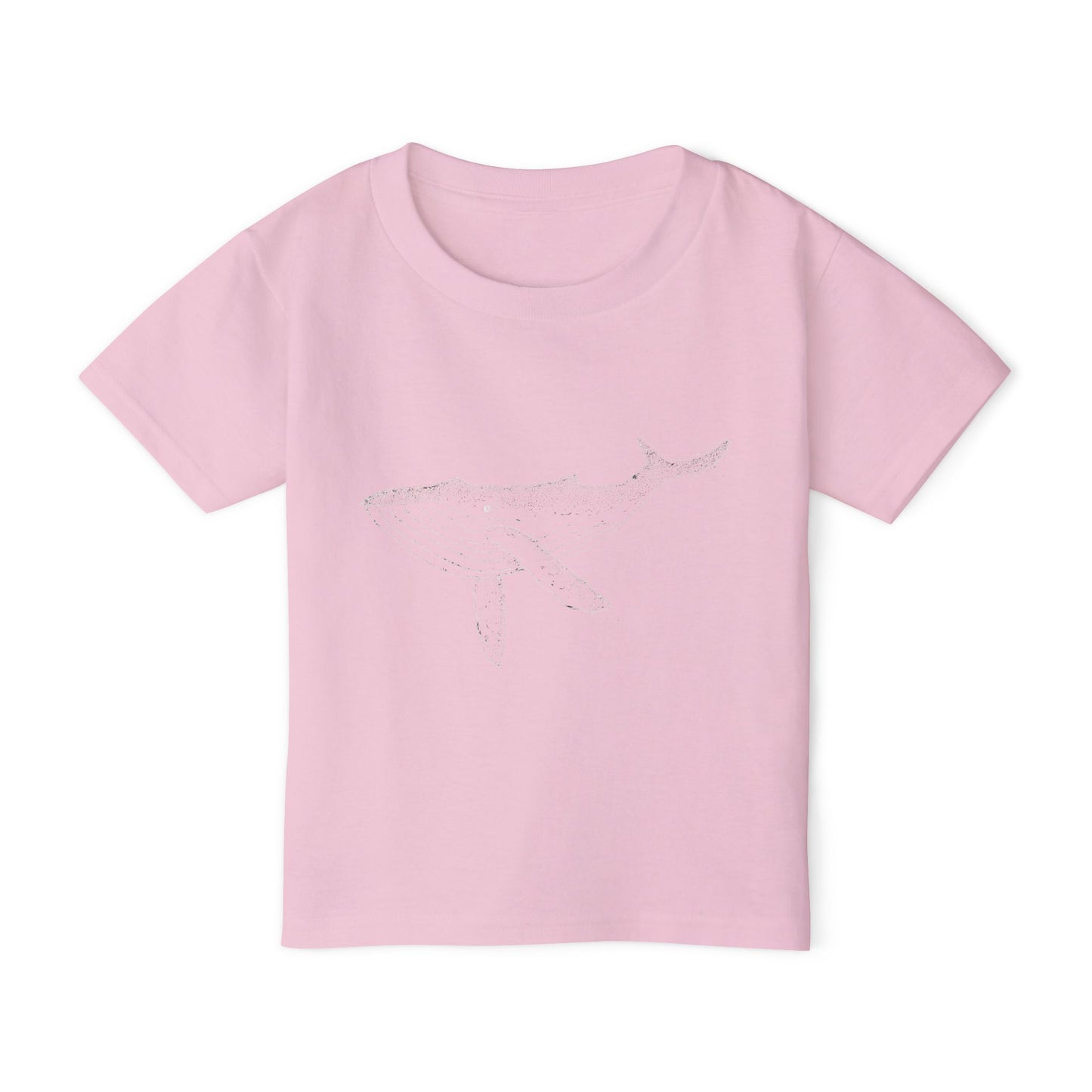 Cute Whale Design Toddler T-shirt in White Print
