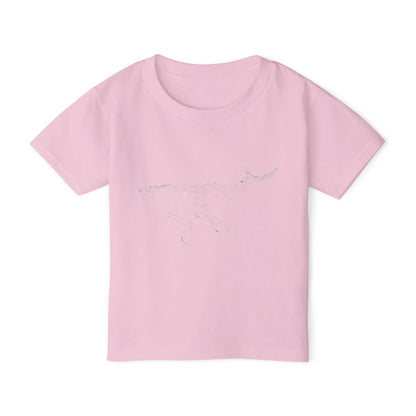 Cute Whale Design Toddler T-shirt in White Print