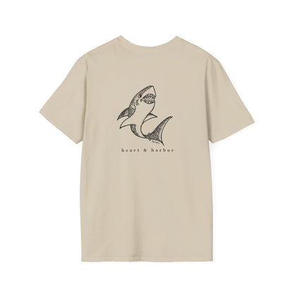 Shark T-Shirt | Back Design | Hand-Drawn | Multiple Colors