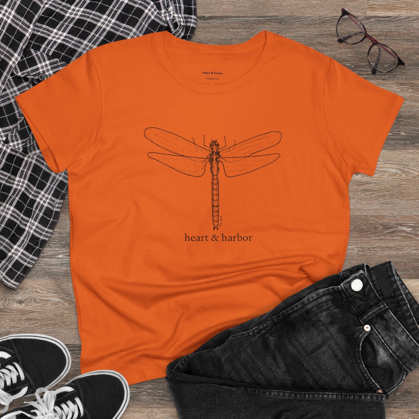 Dragonfly Unisex T-Shirt | Original Hand-Drawn Art | Heart & Harbor | multiple colors