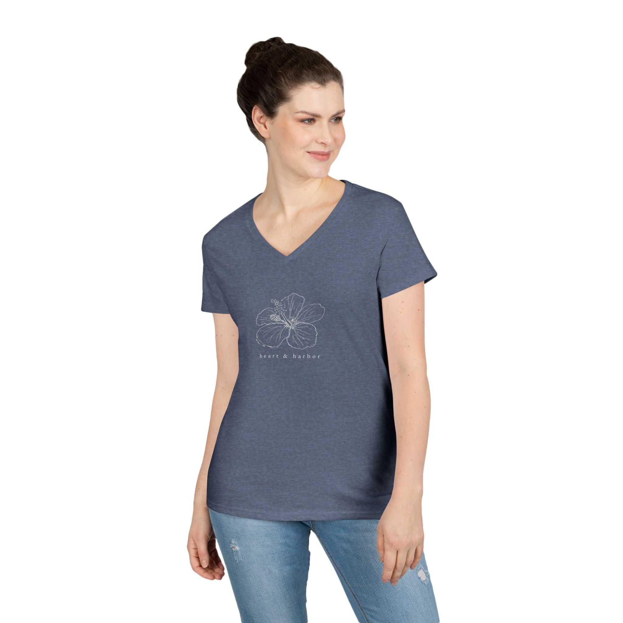 Hibiscus Bloom - Ladies V-neck