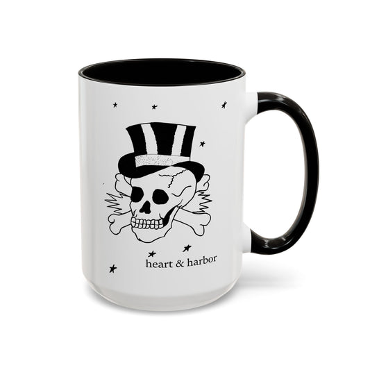 Top Hat Skull |  Accent Coffee Mug | Multiple Colors