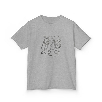 Kids Hand Drawn Octopus Design T-shirt