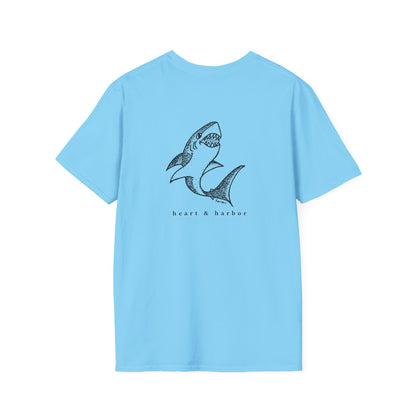 Shark T-Shirt | Back Design | Hand-Drawn | Multiple Colors