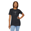 black Hand-drawn dragonfly unisex tee with coastal Heart & Harbor artwork
