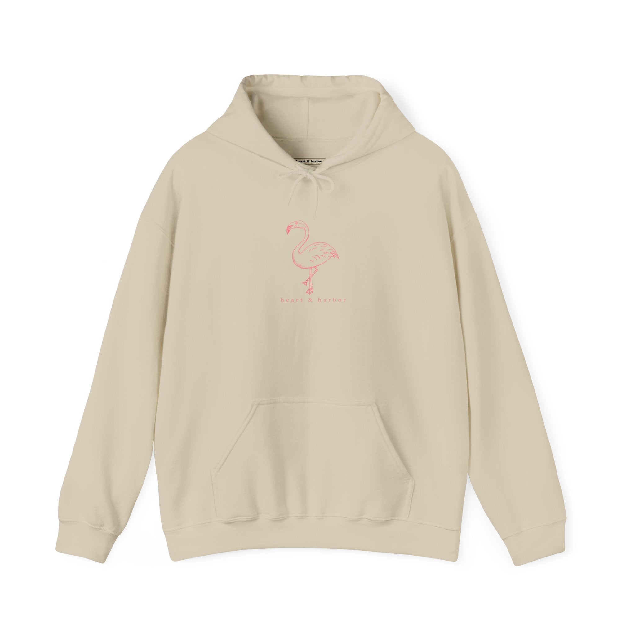 Heart & Harbor flamingo hoodie gift for bird lovers and beach lovers