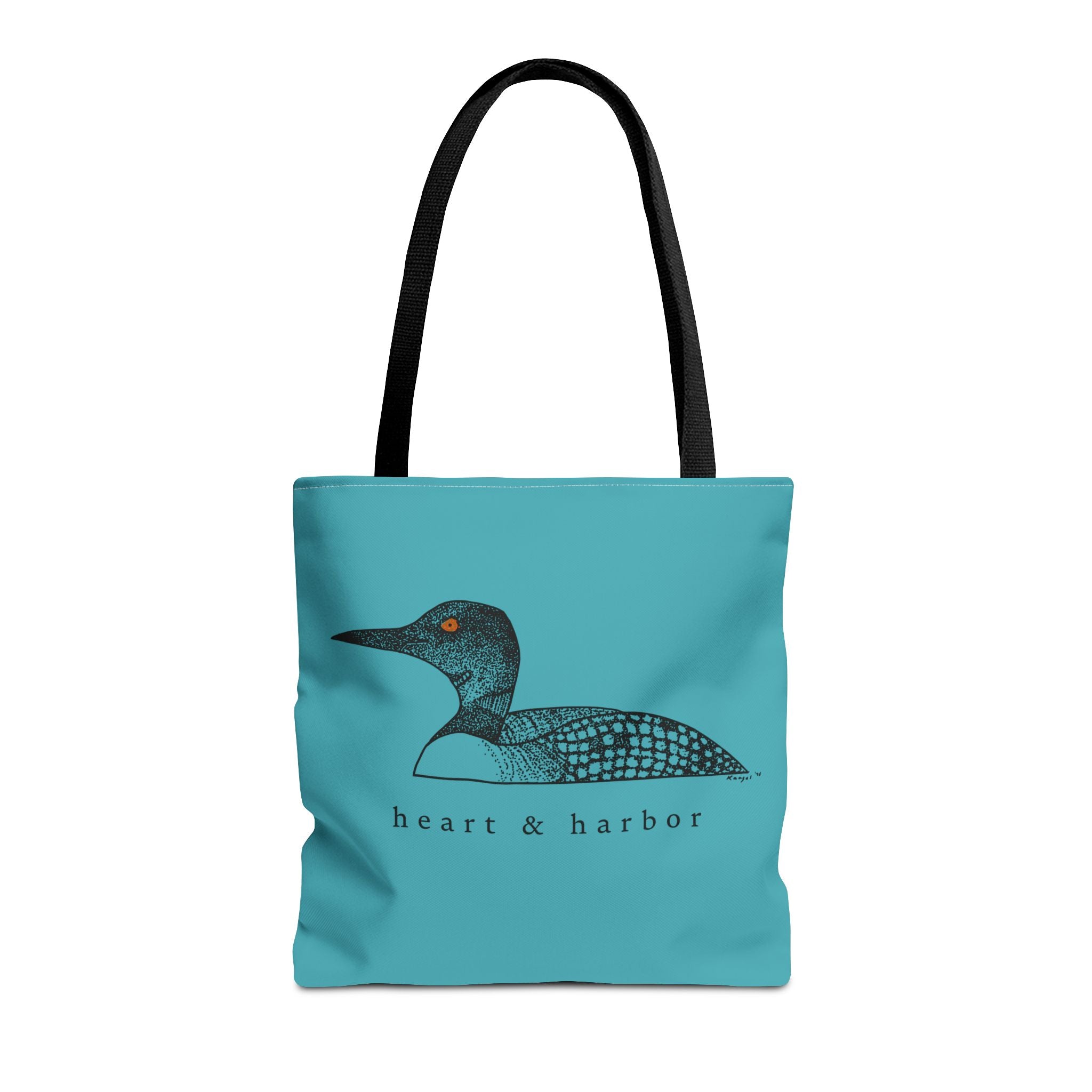 Heart & Harbor Roots Collection loon tote with wildlife artwork