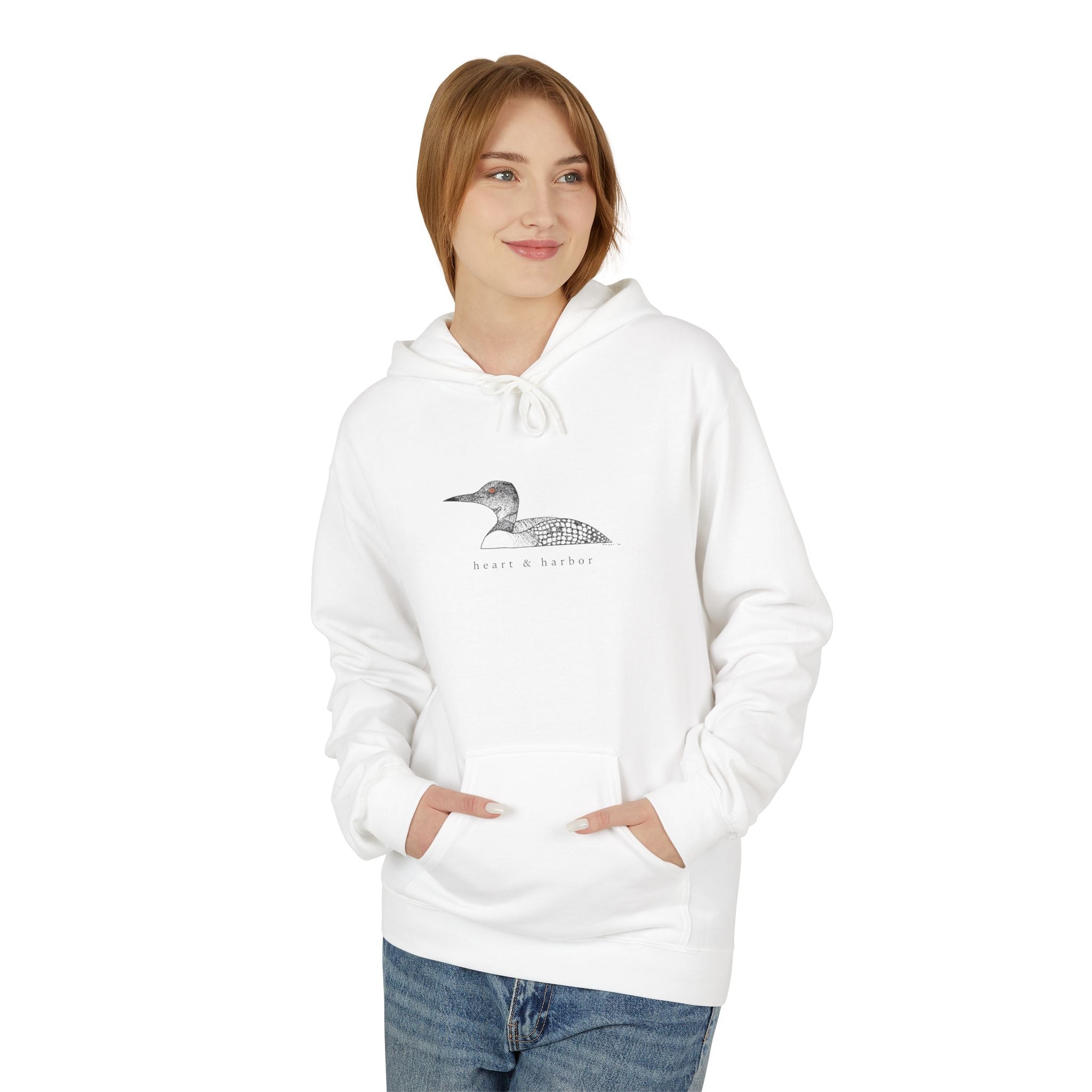 Cozy loon hoodie for cabin weekends, lake mornings, and nature lovers